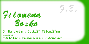 filomena bosko business card